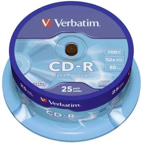 Verbatim CD-R | 700MB | x50 | cakebox 25 szt.| Colour-4803050