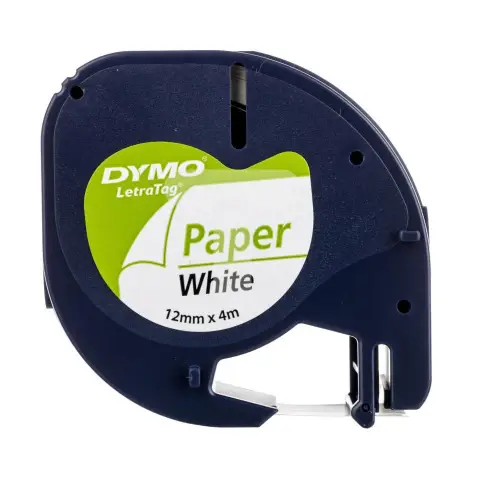 Dymo taśma do drukarek LetraTag 59421 | 12mm/4m | papierowa | biała-4874369