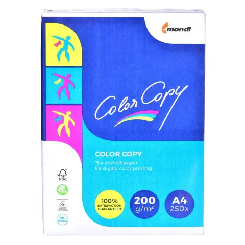 Papier xero ksero biurowy Mondi Color Copy 8687A20 (A4; 200g/m2; 250 szt. arkuszy; papier biały; satynowy)-4905835
