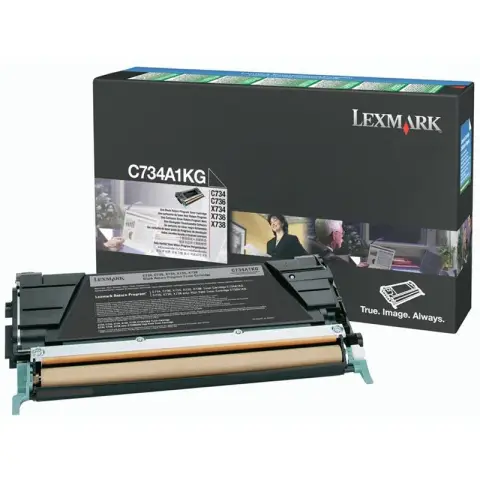 Toner Lexmark C734A1KG Black do drukarek (Oryginalny)