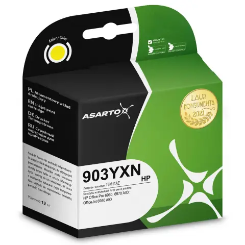 Tusz 903XL żółty do HP OfficeJet Pro 6900, 6950, 6860, 6868, 6960, 6968, 6970, 6975, 6978 - Zamiennik HP T6M11AE
