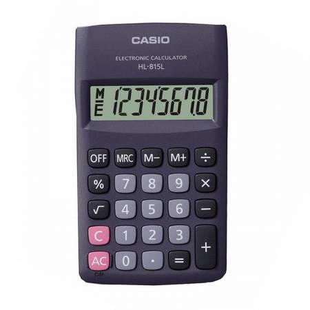 Casio kalkulator HL-815L-BK-S | kieszonkowy | 8 miejsc | Czarny-5194679