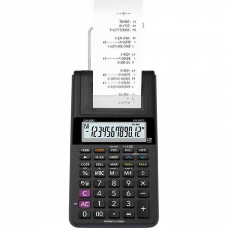 Casio kalkulator HR-8RCE WH S Z ZASILACZEM | drukujący | 12 miejsc | Biały-5194787