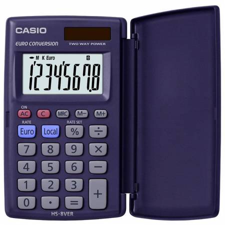 Casio kalkulator HS-8VER S | kieszonkowy | 8 miejsc | Granatowy-5194788