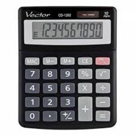Vector kalkulator KAV VC-110III | kieszonkowy | 8 miejsc | Szary-5194958