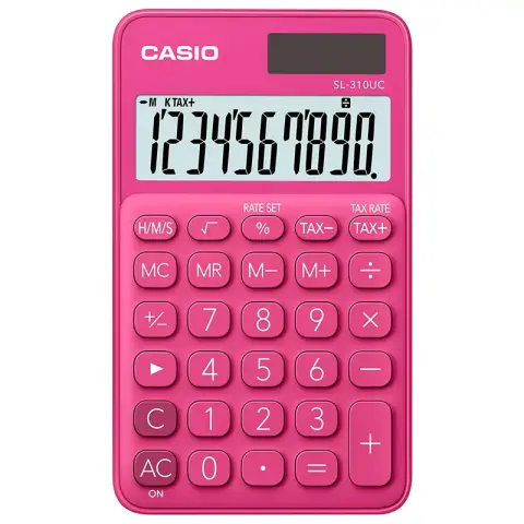 Casio kalkulator SL-310UC-RD-S | kieszonkowy | 10 miejsc | Czerwony-5194684