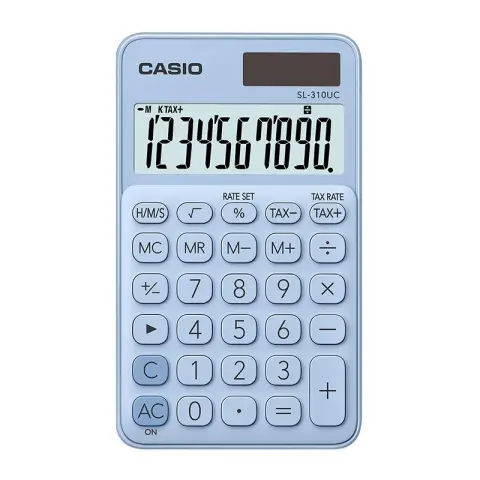 Casio kalkulator SL-310UC-LB-S | kieszonkowy | 10 miejsc | Błękitny-5194687