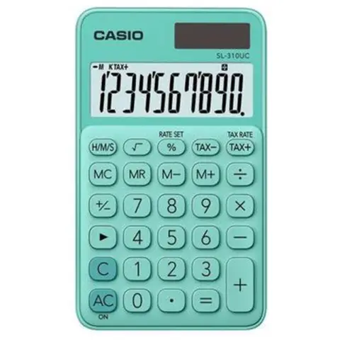 Casio kalkulator SL-310UC-GN-S | kieszonkowy | 10 miejsc | Zielony-5194688