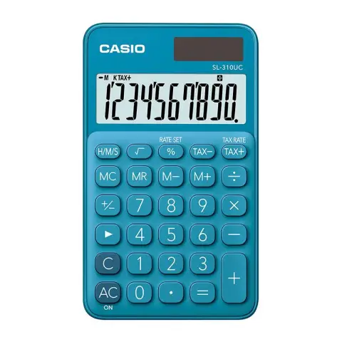 Casio kalkulator SL-310UC-BU-S | kieszonkowy | 10 miejsc | Niebieski-5194689