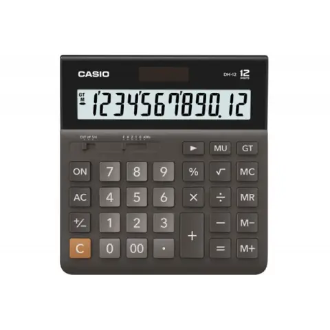 Casio kalkulator DH-12BK-S | biurowy | 12 miejsc | Czarny-5194716