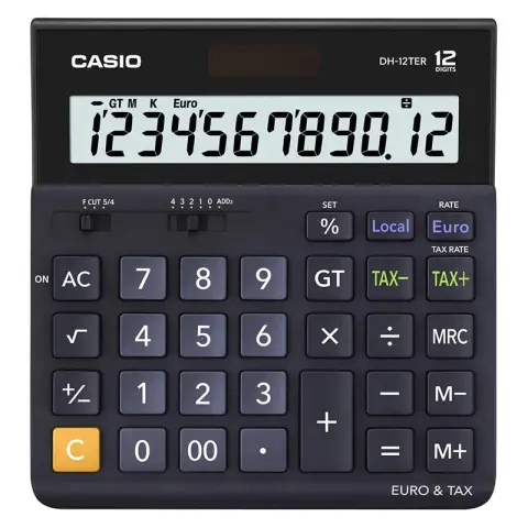Casio kalkulator DH-12TER-S | biurowy | 12 miejsc | Czarny-5194717