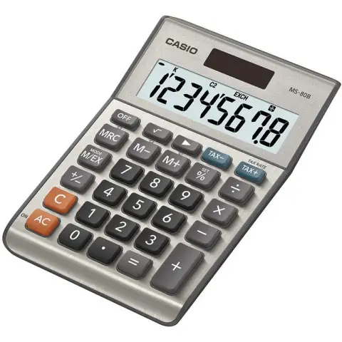 Casio kalkulator MS-80B-S | biurowy | 8 miejsc | Srebrny-5194743