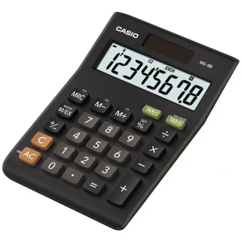 Casio kalkulator MS-8B-S | biurowy | 8 miejsc | Czarny-5194749