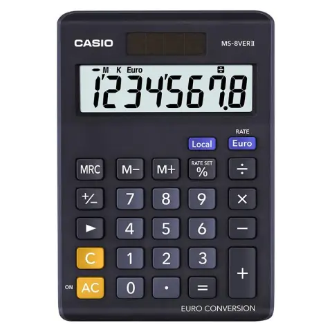 Casio kalkulator MS-8VERII-S | biurowy | 8 miejsc | Czarny-5194750