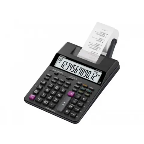Casio kalkulator HR-200RCE Z ZASILACZEM | drukujący | 12 miejsc | Czarny-5194754