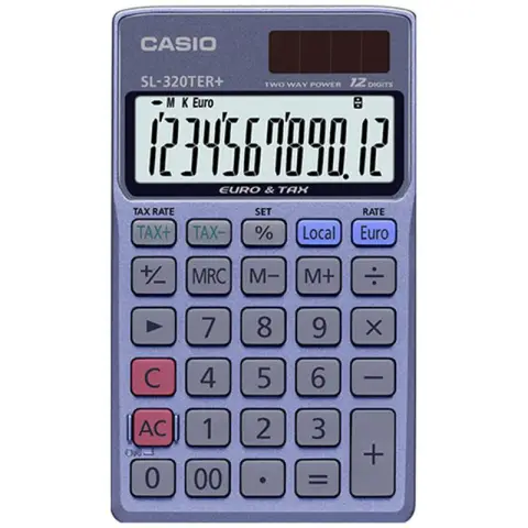 Casio kalkulator SL-320TER PLUS-S | kieszonkowy | 12 miejsc | Niebieski-5194773