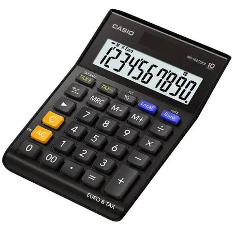 Casio kalkulator MS-100TERII-BK-S | biurowy | 10 miejsc | Czarny-5194778