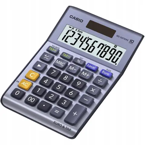 Casio kalkulator MS-100TERII-S | biurowy | 10 miejsc | Srebrny-5194779