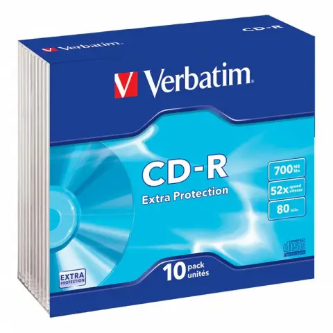 Płyty Verbatim CD-R 700MB 52x SLIM - 10 Pack