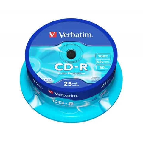 Płyty Verbatim CD-R 700MB 52x Extra Protection - Cake Box - 25 szt.