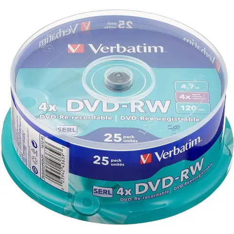Verbatim DVD-RW | 4.7 GB | x4 | 25szt-3833269