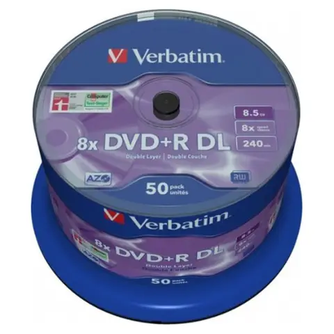 Verbatim  DVD R DL | 8,5 GB | x8 | 50szt | matt silver surface-3833277