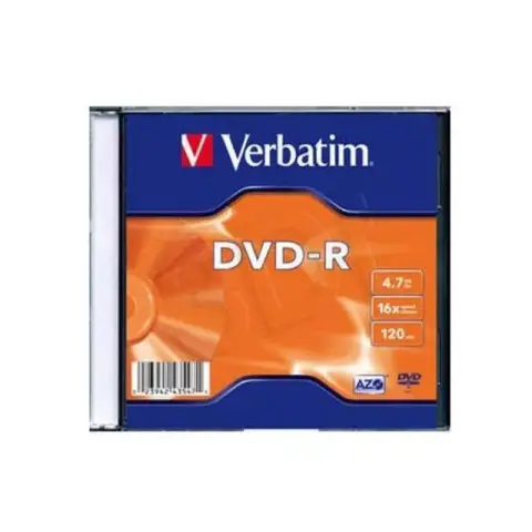 Verbatim DVD-R | 4.7GB | x16 | slim 200szt / 43547/-3798301
