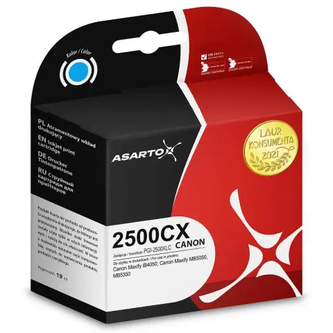 Canon PGI-2500XLC zamiennik - Tusz cyan do Canon MB8450, MB5350, iB400, iB4050