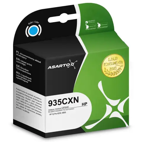 Tusz Asarto do HP 935CXN | C2P24AE | 825 str. | cyan-4439644