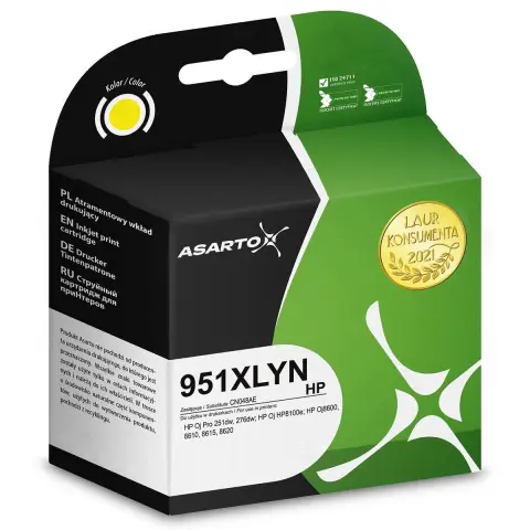 Tusz żółty 951XL do HP Officejet Pro 251, 276, 8100, 8600 - Zamiennik HP CN048AE