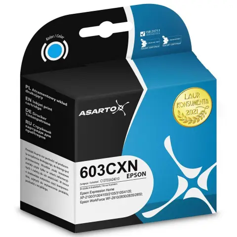Epson C13T03A24010 zamiennik - Tusz 603XL cyan do Epson Expression Home XP-2100, XP-2105, XP-3100, XP-3105, XP-4100, XP-