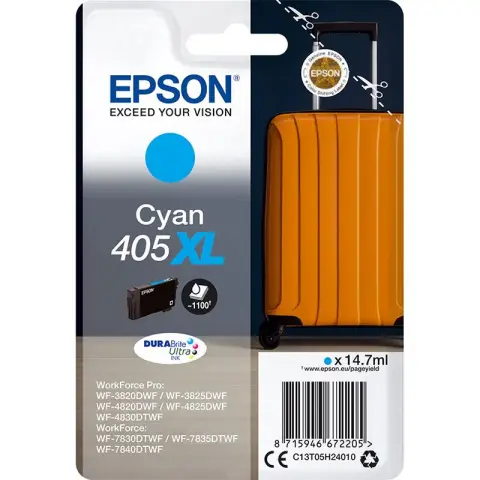 Tusz Epson 405XL do  WF-7835/7830D/7840DTWF | 14,7 ml | Cyan-5454917