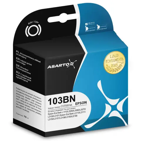 Tusz Asarto do Epson 103BN | C13T00S14A | 70 ml | black-5495621