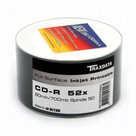TRAXDATA CD-R 700MB| x52I szpindel/50 INKJET FF PRINTABLE-5535234