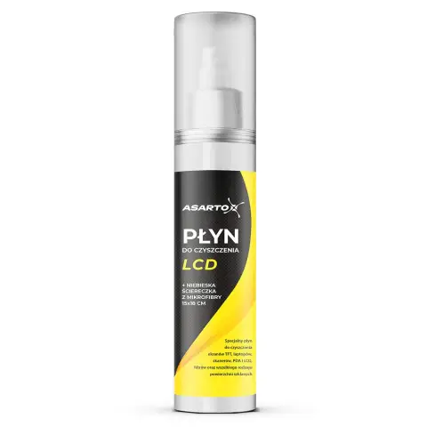 Płyn Asarto do czyszczenia LCD 125ml + ściereczka z mikrofibry-5352086
