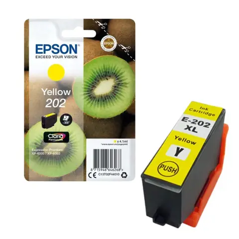 Epson C13T02F44010 - Tusz żółty Epson 202 do Epson Expression Premium XP-6000, XP-6005, XP-6100, XP-6105