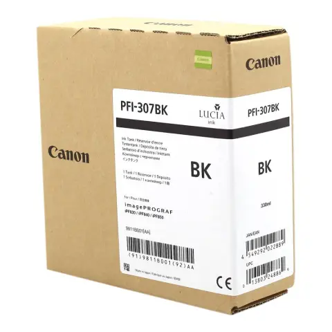 Canon PFI-307BK - Tusz czarny do Canon IPF-830, IPF-840, IPF-850