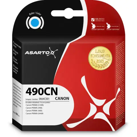 Tusz cyan 0664C001 do Canon G1400, G2200, G2400, G3200, G3400 - Zamiennik GI-490C