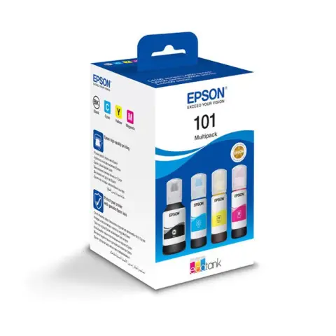 Zestaw tuszy Epson 101 - Komplet tuszy do Epson ITS L4150, L4160, L6160, L6170, L6190