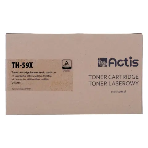 Toner Actis TH-59X (zamiennik HP CF259X; Supreme; 10000 stron; czarny). Z chipem. Zalecamy wyłączenie aktualizacji oprogramowania drukarki, nowa aktualizacja może powodować problemy z właściwym działaniem tonera-5735006