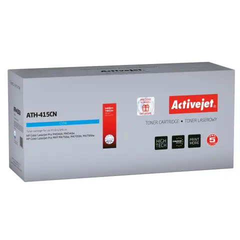 Toner Activejet ATH-415CN (zamiennik HP 415A W2031A; Supreme; 2100 stron; niebieski) z chipem