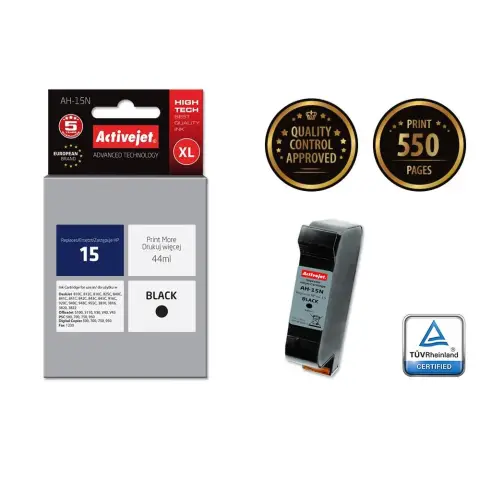 Activejet AH-15N Tusz (zamiennik HP 15 C6615N; Supreme; 44 ml; czarny)-5735563