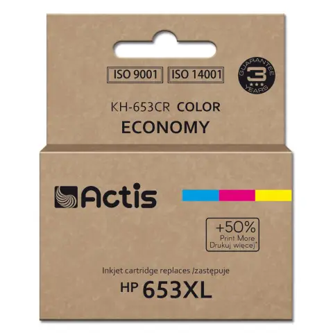 Tusz Actis KH-653CR (zamiennik HP 653XL 3YM74AE; Premium; 18ml; 300 stron; kolorowy)