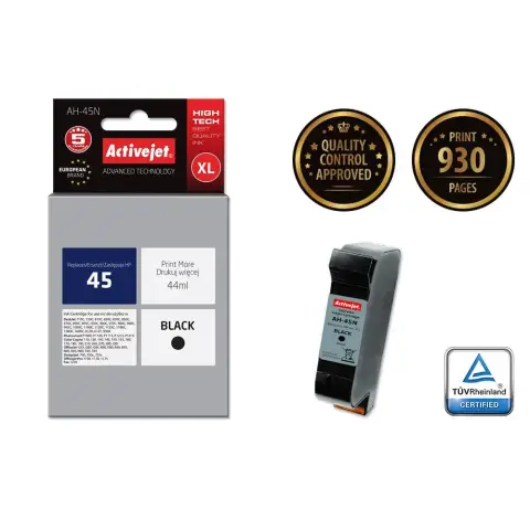 Activejet AH-45N Tusz (zamiennik HP 45 51645A; Supreme; 44 ml; czarny)-5735588