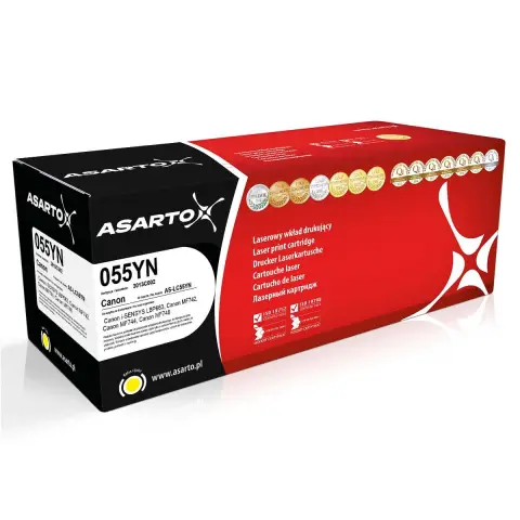 Canon 055 3015C002 zamiennik - Toner żółty do Canon i-SENSYS LBP-630, LBP-631, LBP-633, LBP-660, LBP-662, LBP-663, LBP-6
