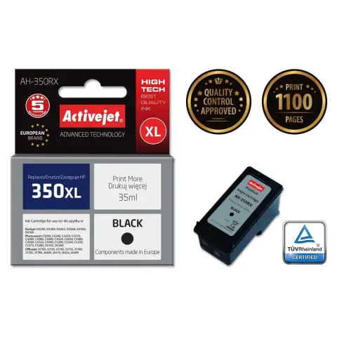 Activejet AH-350RX Tusz (zamiennik HP 350XL CB336EE; Premium; 35 ml; czarny)-5928216