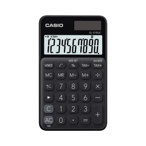 KALKULATOR KIESZONKOWY CASIO SL-310UC-BK CZARNY, 10 CYFROWY WYŚWIETLACZ