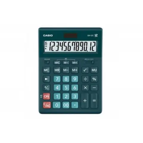 KALKULATOR BIUROWY CASIO GR-12C-DG ZIELONY, 12 CYFROWY WYŚWIETLACZ