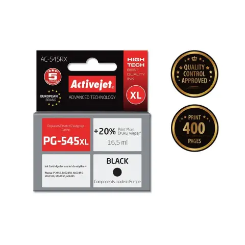 Activejet AC-545RX Tusz (zamiennik Canon PG-545XL; Premium; 16,5 ml; 400 stron, czarny)-6248322
