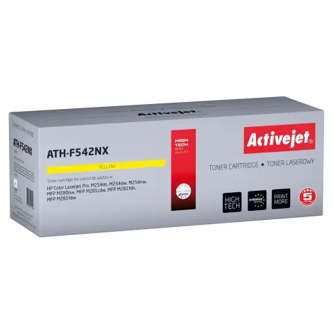 Toner Activejet ATH-F542NX (zamiennik HP 540 CF542X; Supreme; 2500 stron; żółty)